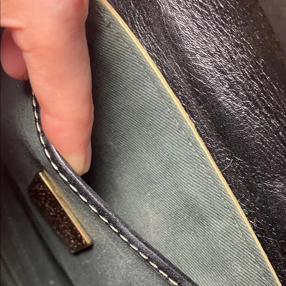 Leather Maxx New York Black and Gold chain Studded Shoulder Bag - Picture 16 of 17